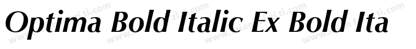 Optima Bold Italic Ex Bold Italic字体转换